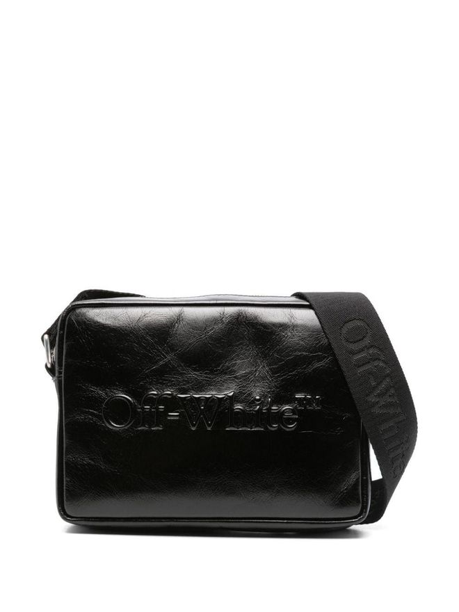 Bookish leather messenger bag - men - Calf Leather/Polyester - OS - Black