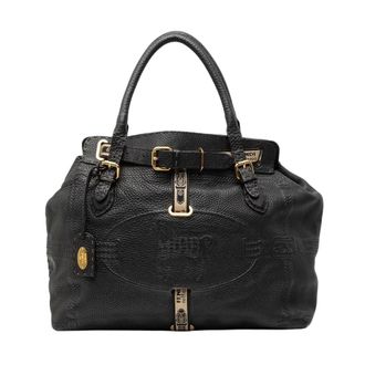 Fendi Pre-owned Handbags, female, Black, Size: ONE SIZE Pre-owned Leather Satchel