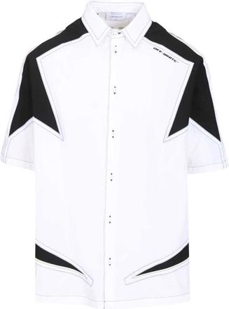 Off-white Panelled Shirt - Heren - Overhemden - Wit - M - Katoen - Overhemden