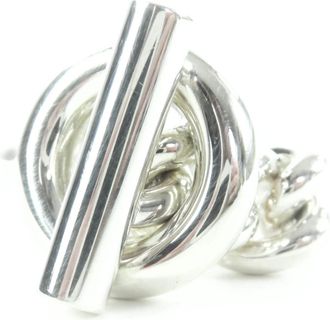 Herm&egrave;s Silver Silver 925 Band Ring (Pre-Owned)