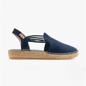 Toni Pons Nuria Womens Suede Espadrille Sandals Navy - Size UK 8