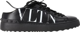 Valentino Pre-owned Womens Garavani VLTN Studded Sneakers in Black Calf Leather - Size EU 39
