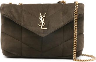 Saint Laurent Toy puffer in suede shoulder bag - women - Calf Suede - OS - Brown