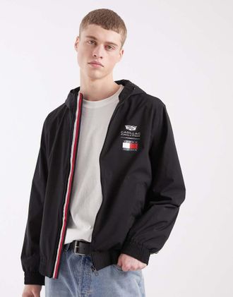 Tommy Hilfiger x Cadillac F1 - Giacca a vento nera con logo-Nero
