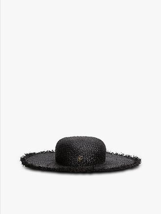 Tommy Hilfiger Logo Plaque Woven Straw Hat