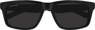 Balenciaga Grey Rectangular Mens Sunglasses BB0469SA 001 57