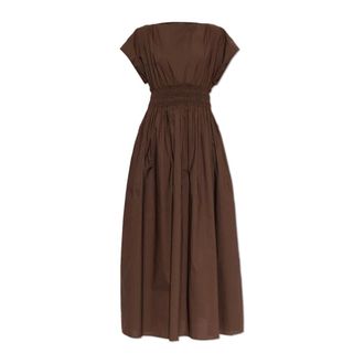 Matteau Abito Midi con Vita Arricciata - - Dresses - Donna - Marrone - XL