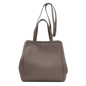 Celine Cabas Beige Leather Tote Bag (Pre-Owned)