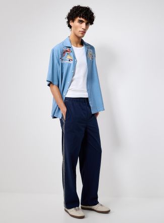 Scotch & Soda Mens Otis embroidery pant Straight fit