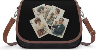 Generic Vintage Poker Cards Fashion Womens Crossbody Bags Novelty Handbag Shoulder Bag Purse