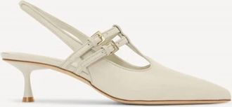 Studio Amelia Womens Alto 50 Slingback Heel Shoe In Cream