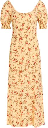 Reformation Gloria Floral-print Chiffon Midi Dress - Yellow - 0 (UK4 / Xxs)