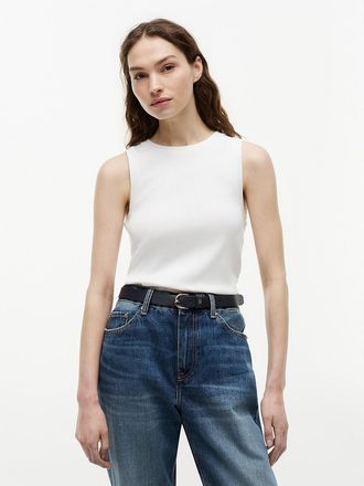 Tommy Hilfiger Womens Slim Fit Tank Top - White - XL