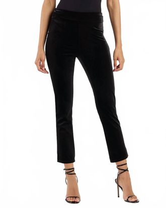 Jude Connally Velvet Split Ankle Pants In Black