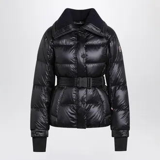 Moncler Navy Blue Bataillouse Ski Jacket With Belt