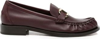 Ferragamo Maroon Logo Iconico Loafers