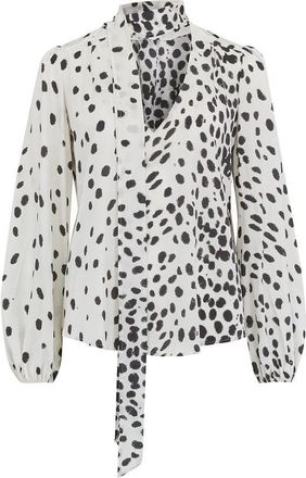 Rixo Polka Dot Moss Blouse Size L