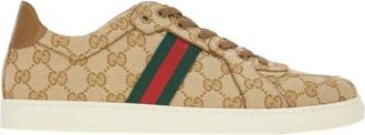 Gucci Schoenen, Heren, Veelkleurig, 40 1/2 EU, Leer, Stretch Low-Top Sneaker
