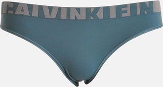 Calvin Klein Womens Seamless Logo Bikini Brief, Blue Steel - Navy - Size: 12