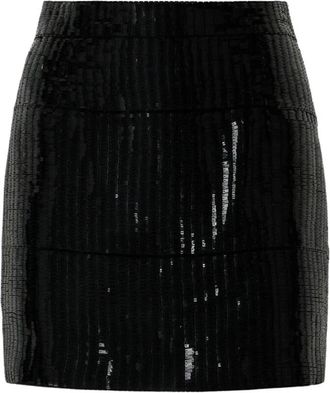 Roberto Cavalli Sequin Mini Skirt - Dames - Korte rokken - Zwart - S - Polyester - Rokken