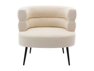 VENTE-UNIQUE.COM Sill&oacute;n cl&aacute;sico tela beige