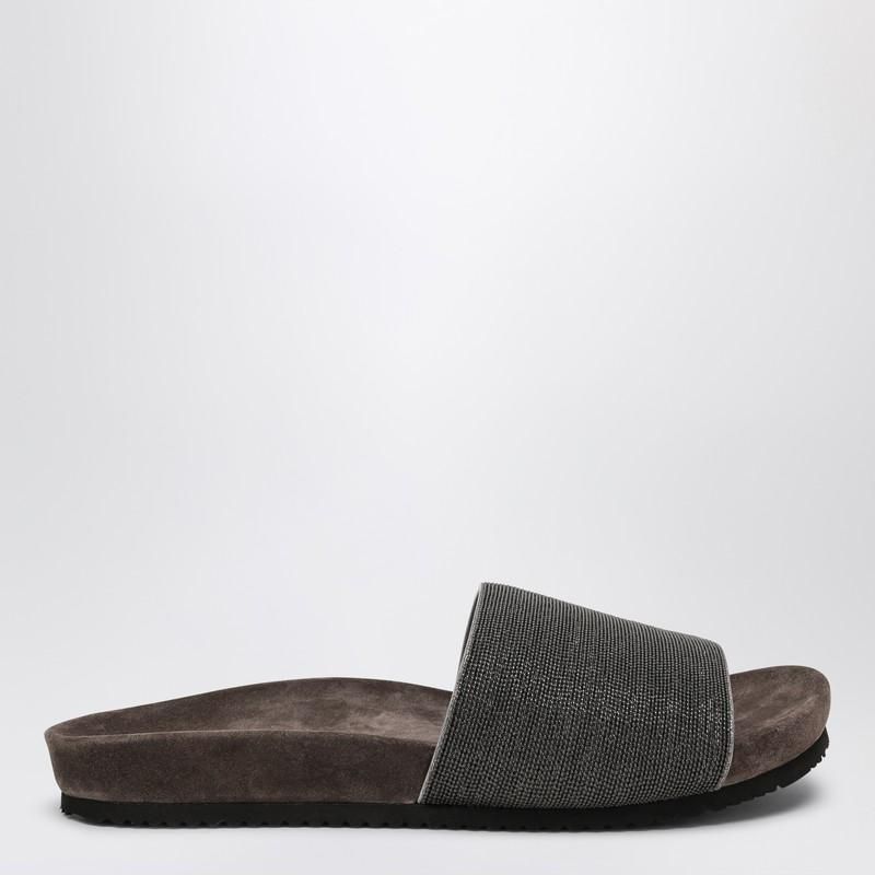 サンダル・ミュール BRUNELLO CUCINELLI CLASSIC ONE BELT SLIPPERS Men's slide sandals and flip flops | Brunello Cucinelli