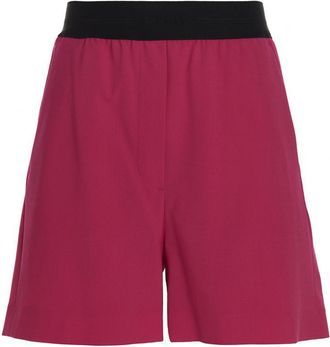 Msgm Fuchsia Wool bermuda shorts