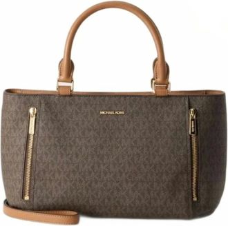 Michael Kors Bolso Satchel SM con Cremallera - Bags - Mujer - Marr&oacute;n - ONE SIZE