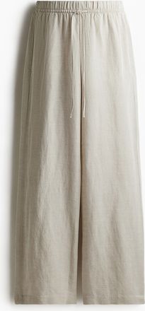 H&M MAMA Before & After Hose aus Leinenmix - Beige