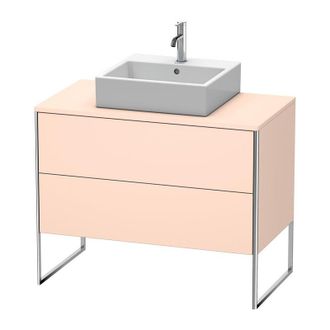 Duravit Mueble De Cocina Duravit Xsquare De 100,0 X 54,8 Cm, 2 Cajones, Color (frente/cuerpo): Albaricoque Perla Seda Laca Mate - Xs492102020