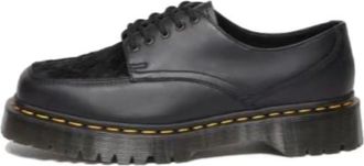 Dr. Martens 5-Eye Bex Square Toe Hair-On & Leather Shoes Black 31171001