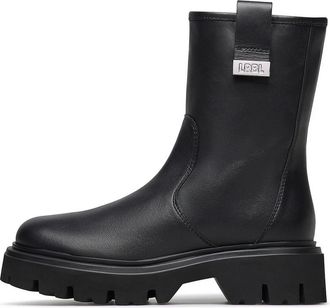 Loriblu Kalfsleren Enkelboot - Dames - Chelseaboots - Zwart - 37 EU - Leer - Schoenen