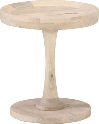 vidaXL Vidaxl - Mesa Auxiliar De Madera Maciza De Mango &Oslash;40x45 Cm