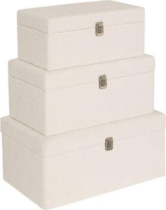 Atmosphera Ba&uacute;l Carlie Blanco 54x26cm - Atmosphera Cr&eacute;ateur DInt&eacute;rieur