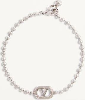 Valentino Garavani Bracciale Ovalette In Metallo Uomo TRASPARENTE L