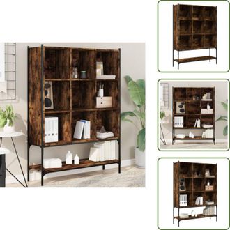 vidaXL The Living Store Libreria Rovere Fumo 102x30x141,5 cm in Legno Multistrato - Libreria salvaspazio