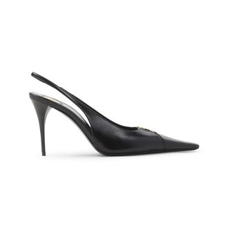 Saint Laurent Black Slingback Pumps