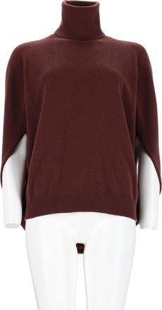 Uma Wang Bordeaux High Turtleneck Ribbed Sweater