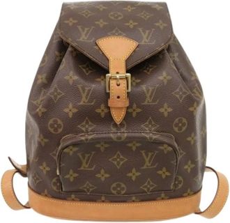 Louis Vuitton Tweedehands Canvas Louis Vuitton tassen - Dames - Vintage Rugzakken - Bruin - ONE Size - Vintage