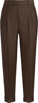 Brunello Cucinelli Virgin wool trousers in Brown at Nordstrom, Size 52 It