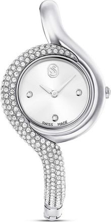 Swarovski Dextera Asymmetric Bracelet Watch, 29mm in Silver at Nordstrom