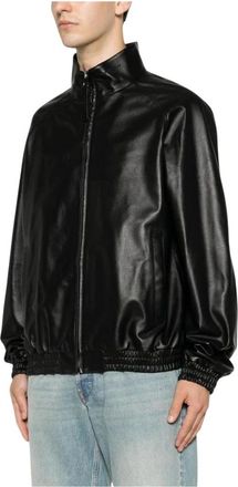 Givenchy Leren Bomberjack - Heren - Leren en Su&egrave;de Jassen - Zwart - L - Leer - Jassen