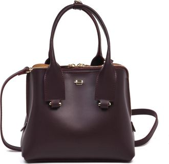 Baldinini Burgundy lederen handtas - Dames - Handtassen - Bruin - ONE Size - Leer - Tassen