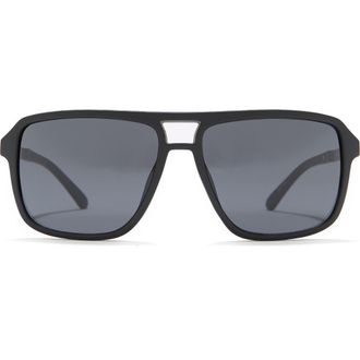 Guess 58mm Square Sunglasses in Matte Black /Smoke at Nordstrom Rack