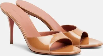 Amina Muaddi Elodie 90 patent leather mules