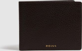 Reiss Cabot Chocolate Leather Wallet, 22.5x10x0.5cm, Brown