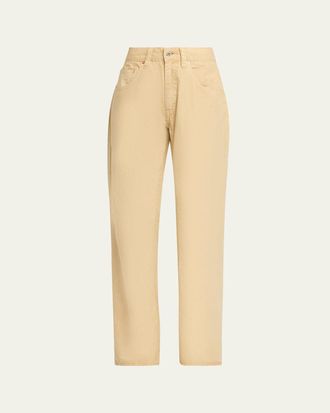 6397 Slim Bootcut Cotton Canvas Trousers