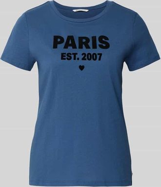 Tom Tailor Denim Regular Fit T-Shirt aus reiner Baumwolle in Blau Melange, Gr&ouml;&szlig;e XL