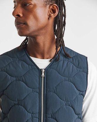 Jacamo Onion Quilt Zip Through Gilet