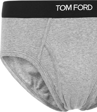 Tom Ford Mens Slip Cotton Jersey Grey Elastane Briefs & Boxers